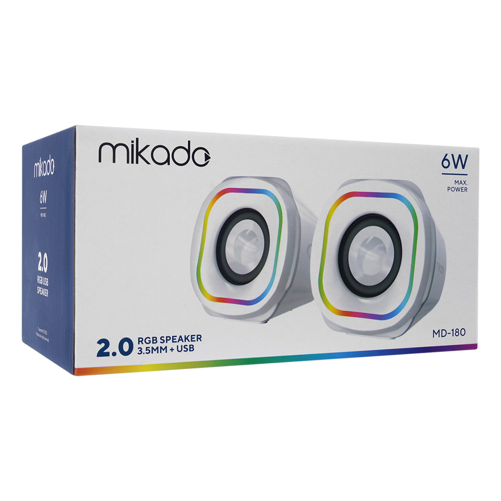 Mikado MD-180 2.0 3W*2 Beyaz RGB Aydnlatıcı USB + Hoparlör