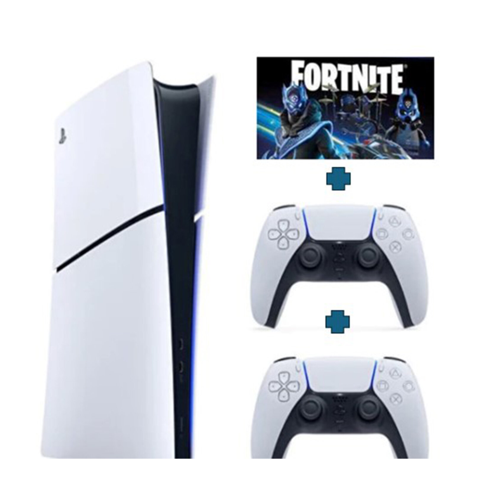 Sony PS5 Slim Dijital Çift Kol + Fortnite Oyun Konsol