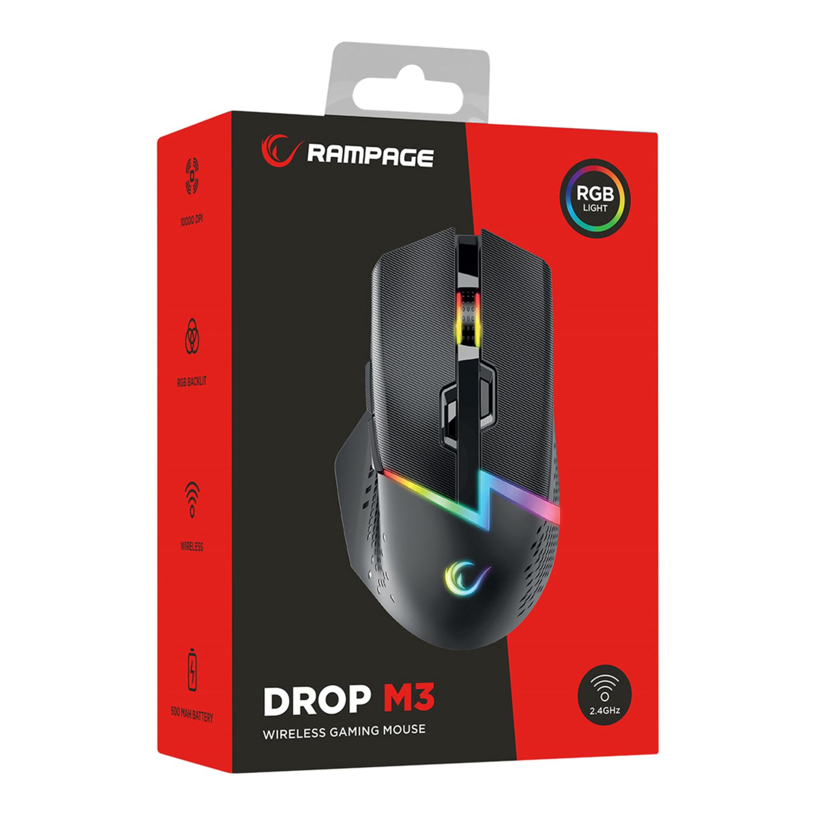 Rampage Drop M3 V2 24000 Dpi 3311 Sensör Siyah RGB - Görsel 9