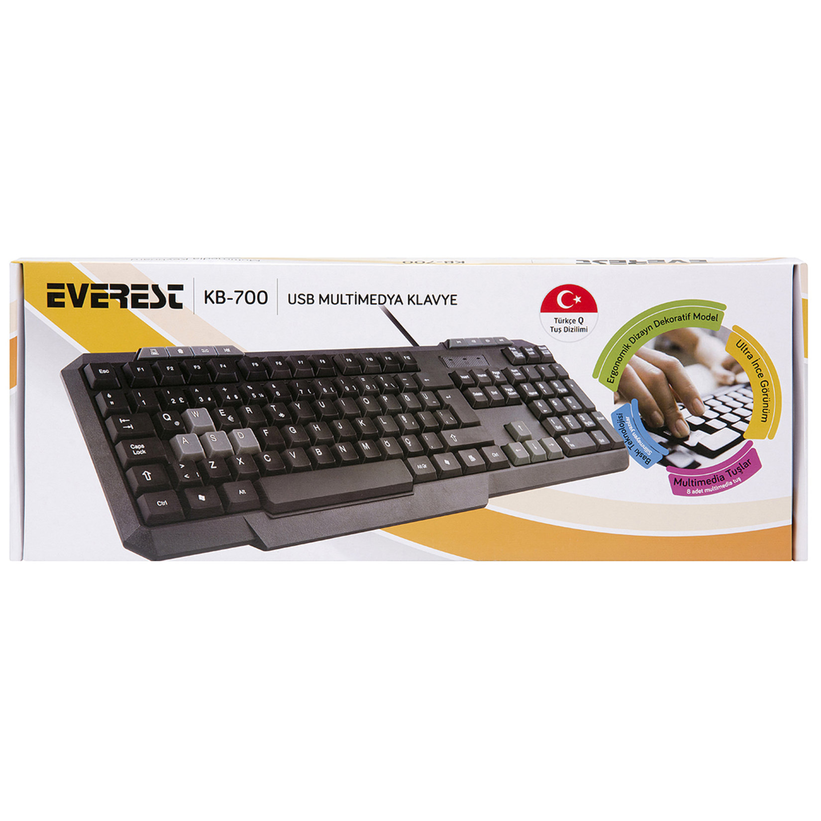 Everest Kb-700 Siyah Usb Q Multimedia Klavye