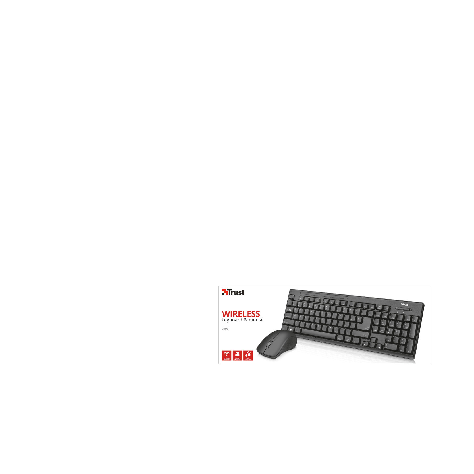 Trust Ziva Wireless Keyboard Wit