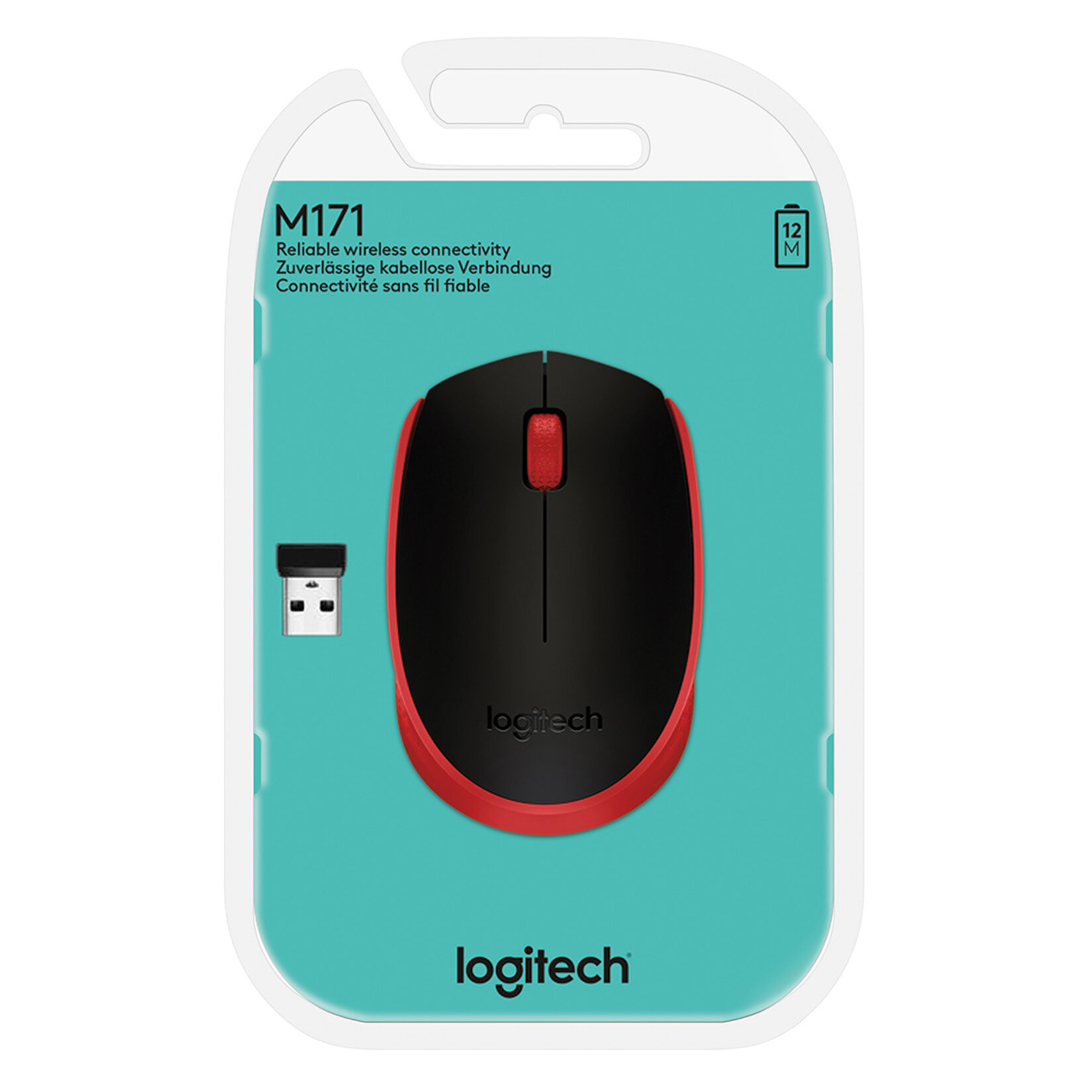 Logitech M171 Kablosuz Mouse Kırımızı - Görsel 1
