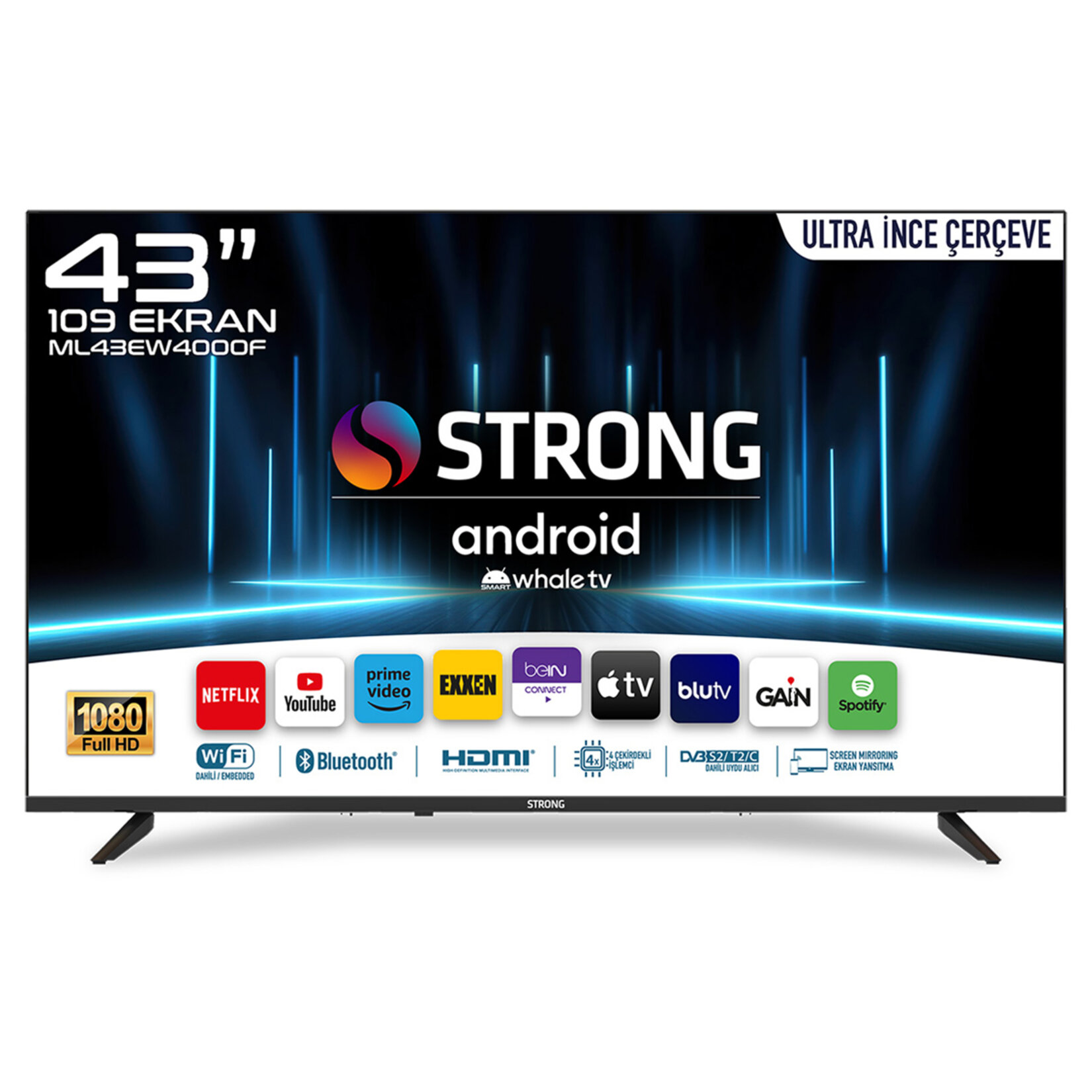 Strong ML43EW4000F 43" 109 Ekran Full HD Android Tv - Görsel 1