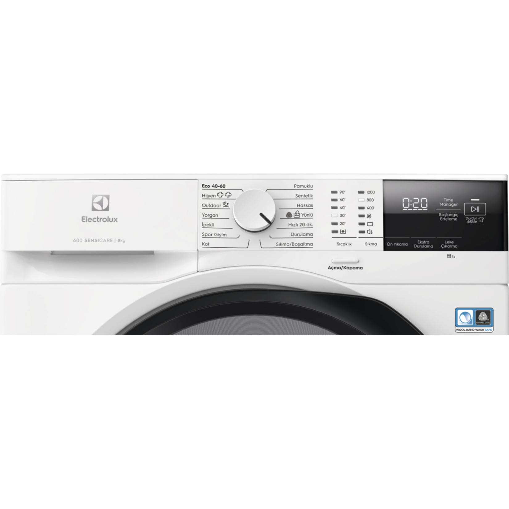 Electrolux EW6F2282T 600 Serisi SensiCare 8 Kg 1200 Devir A Enerji Sınıfı Çamaşır Makinesi - Görsel 2