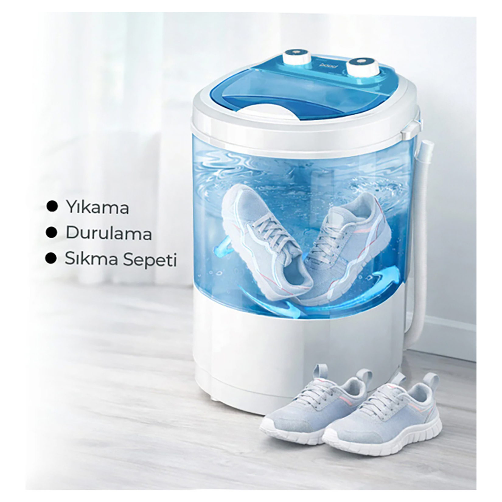 Bood Mc-70 Taşınabilir Mini Çamaşır Makinesi 3 Kg - Görsel 2