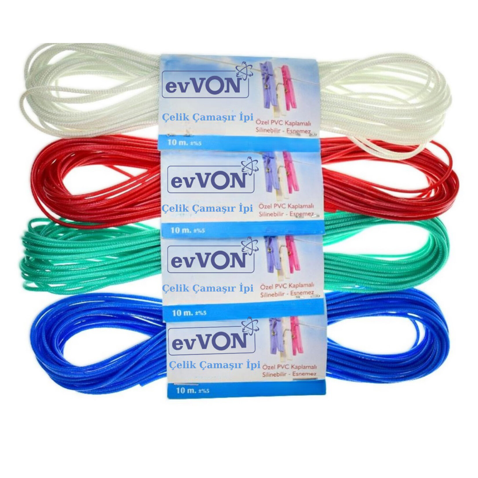 Evvon 10M Çelik Çamaşır İpi - Görsel 1