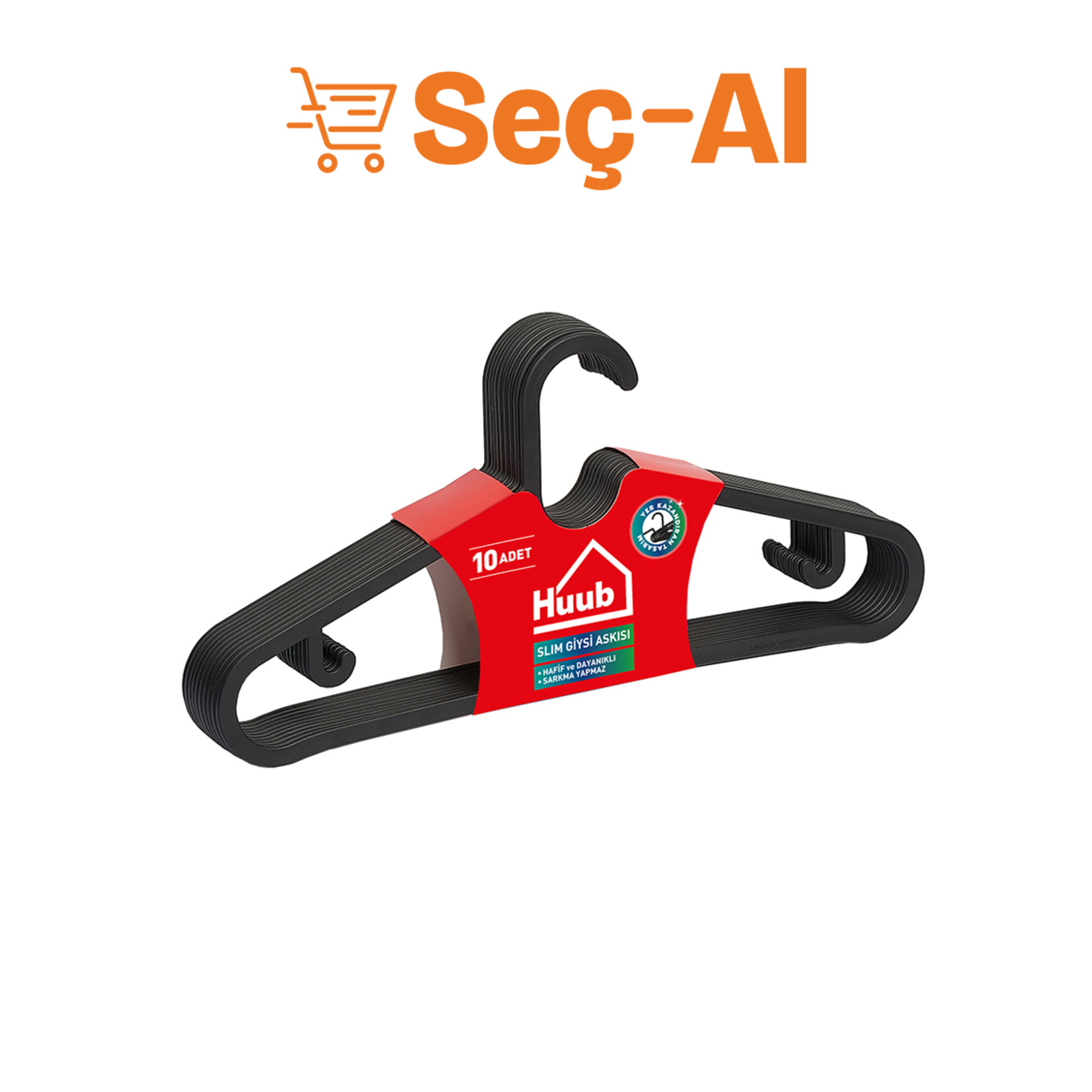 Huub Slim Askı 10'lu - Görsel 1