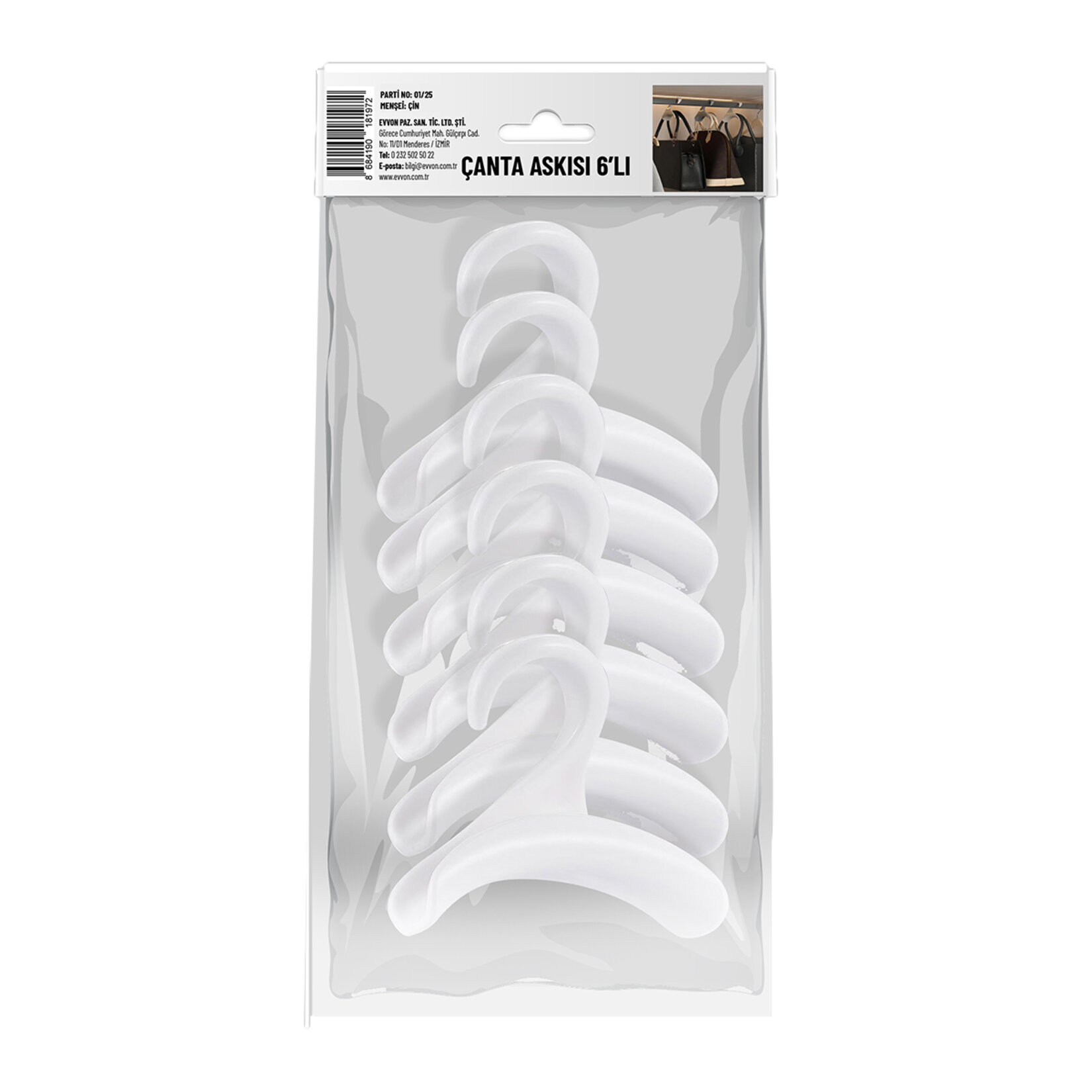 Nk Çanta Askısı 6'lı - Görsel 1