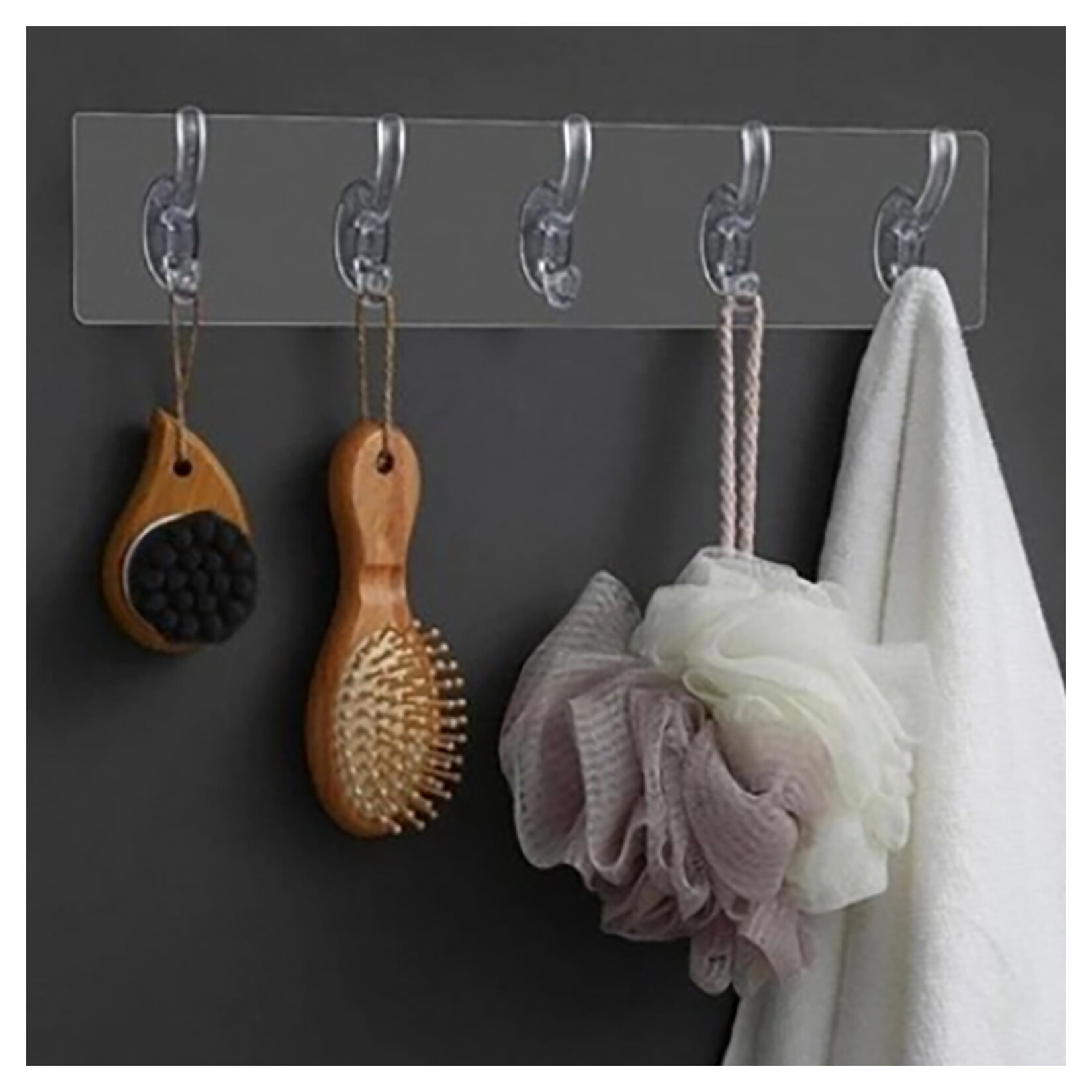 Royalgross 5'li Yapışkan Şeffaf Askı - Görsel 2