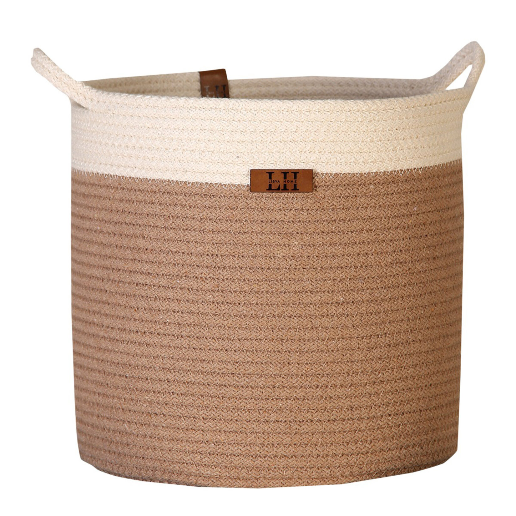 Lisya Home Natural Hasır Kulplu Sepet Küçük Boy 