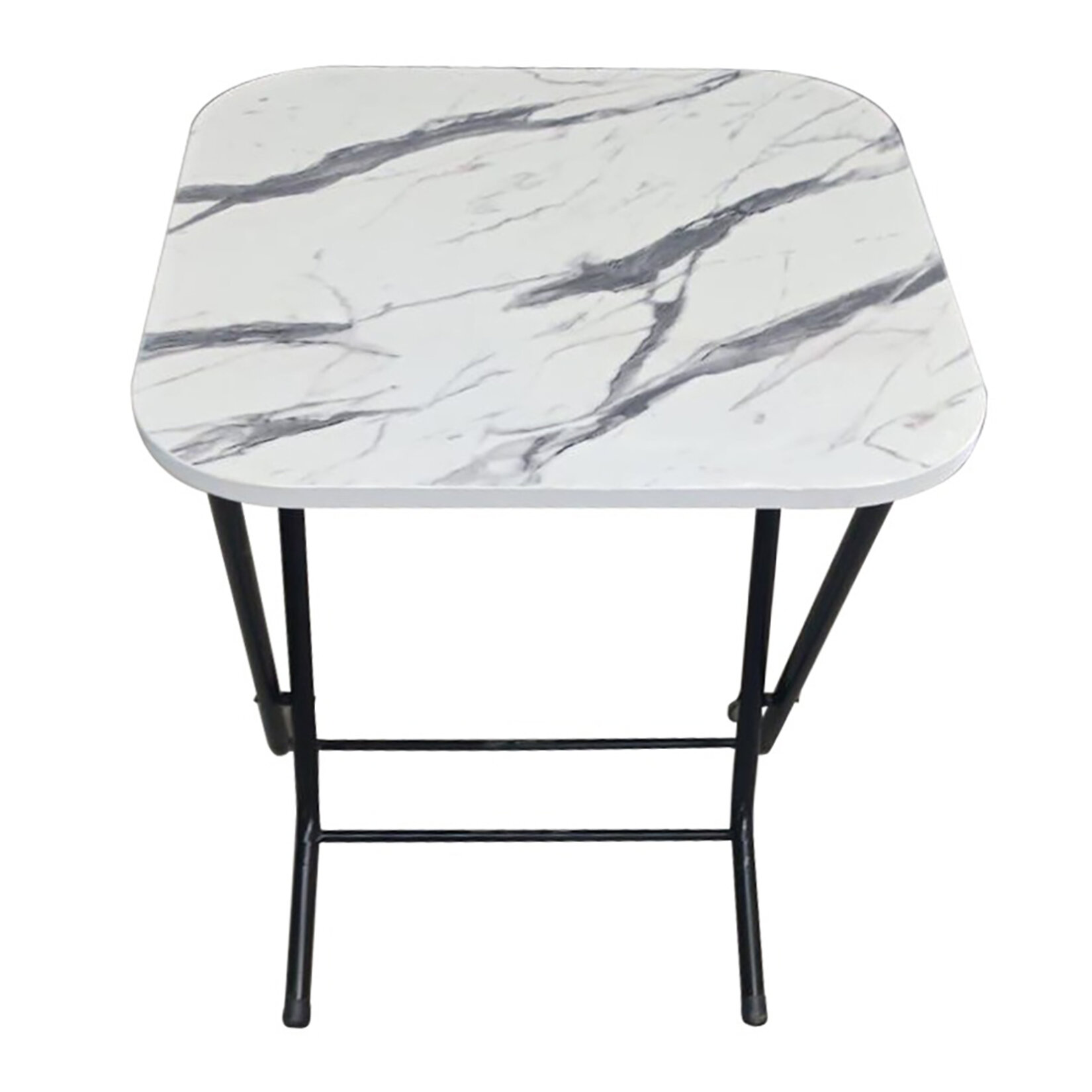 Exent Portatif Kare Masa 60X60 Mermer Desen