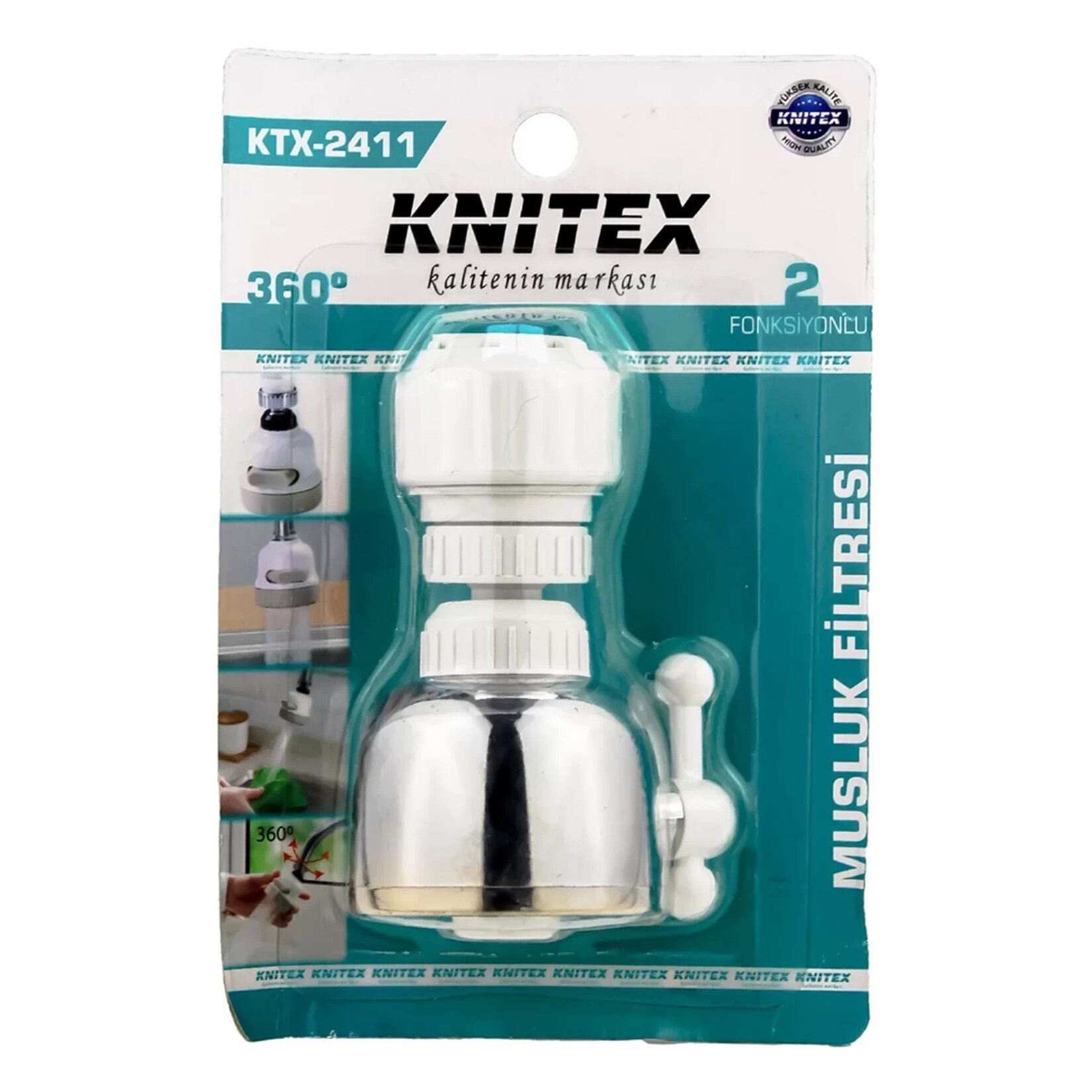 Knitex Tasarruflu Musluk Filtresi 2 Fonksiyonlu - Görsel 1
