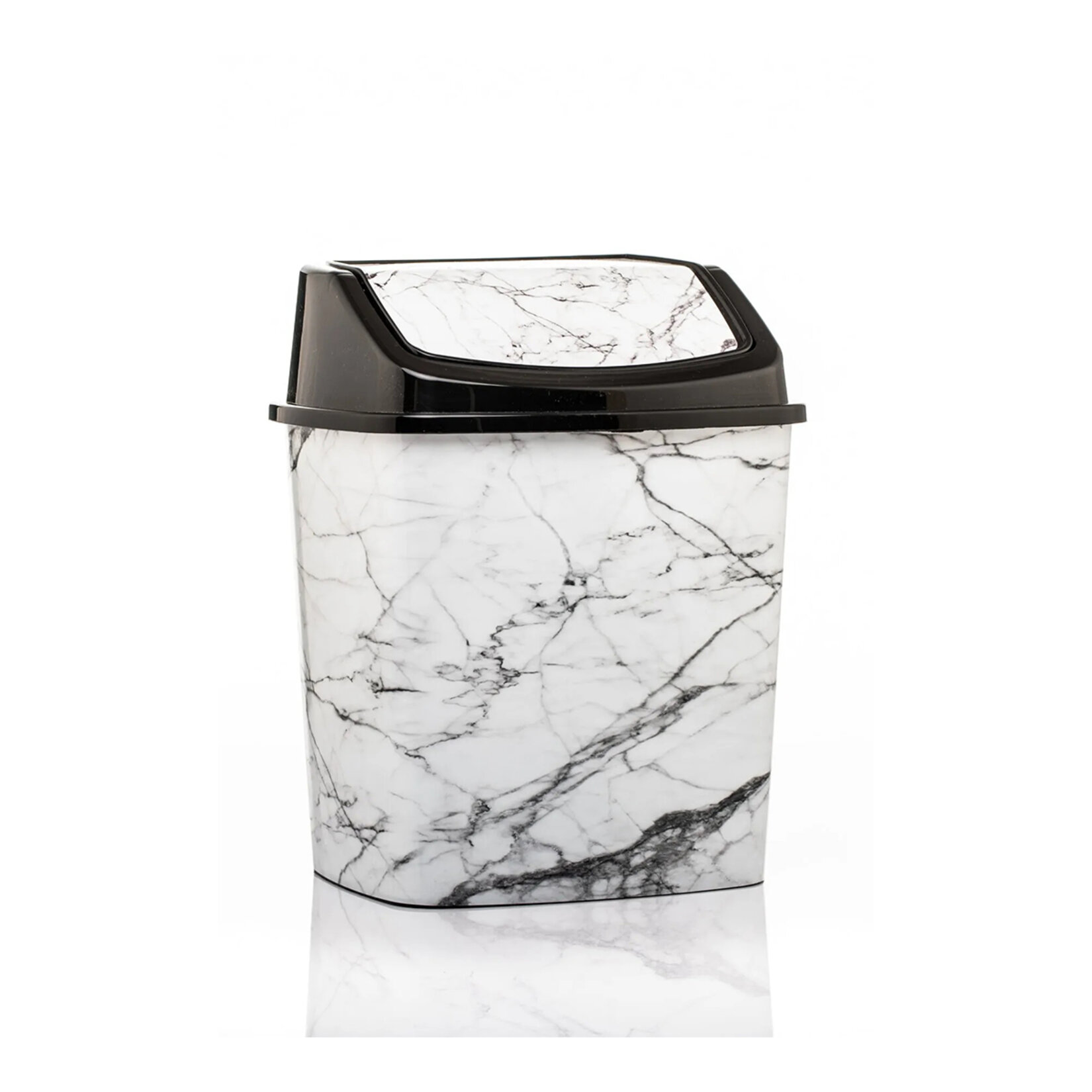 Sağlam Desenli Sallanır Kapak Çöp Kovası 10 L