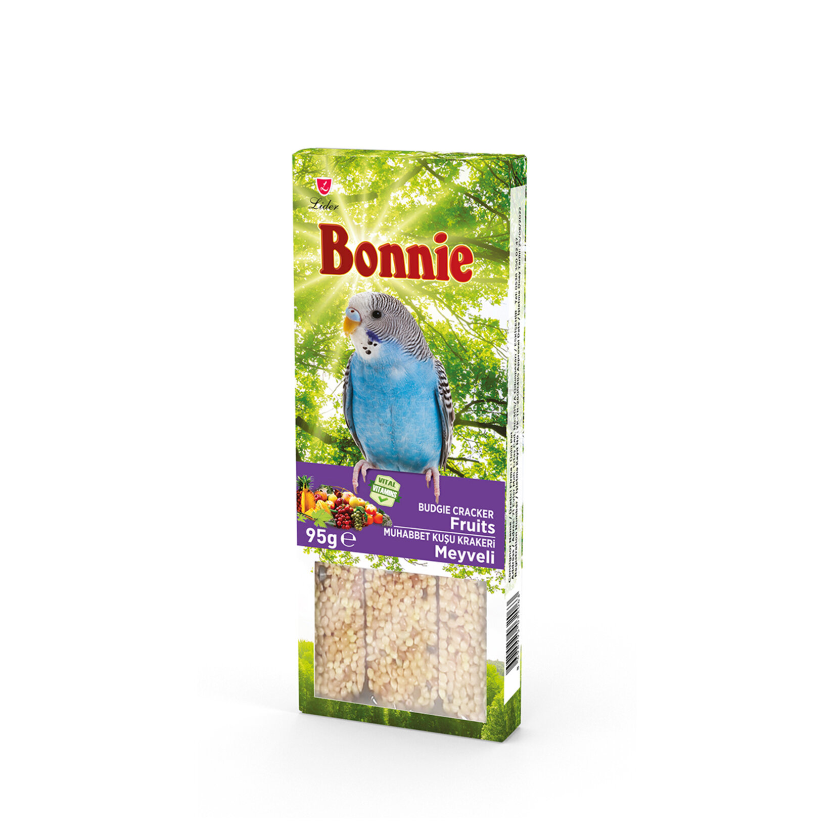 Bonnie Meyveli Muhabbet Kuş Krakeri 3'lü 95 G