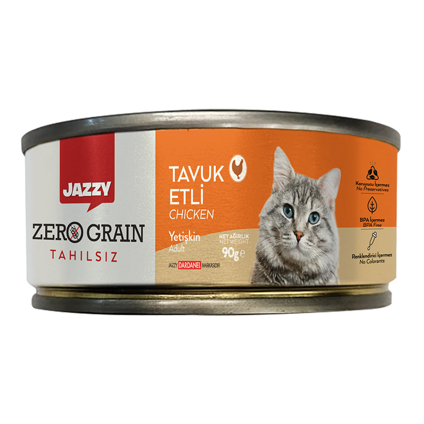 Jazzy Zero Grain Kedi Maması Tavuklu 90 G