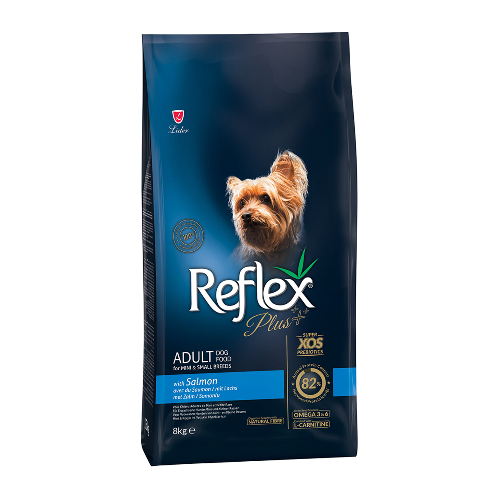 Reflex Plus Somonlu Mini Yetişkin Irk Köpek Maması 8 Kg