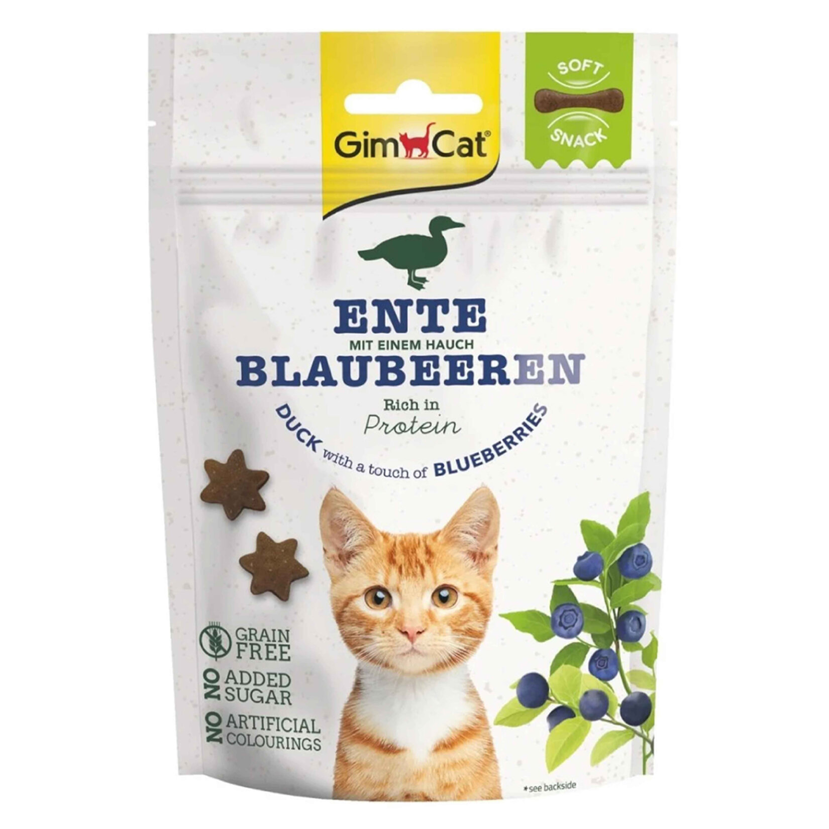 Gimcat Soft Snacks Duck Blueberry Tahılsız Kedi Ödülü 60 G