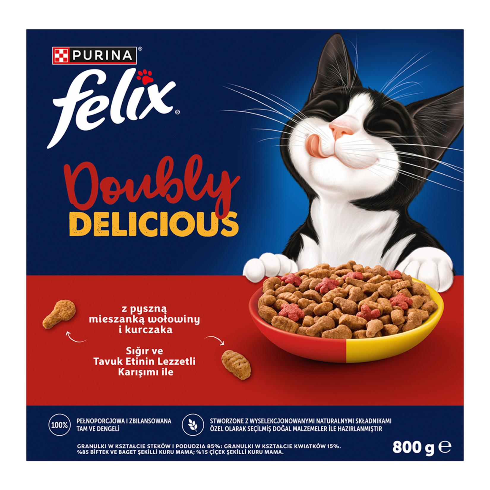 Felix Doubly Delicious Çifte Lezzet Sığır Etli 800 G - Görsel 1