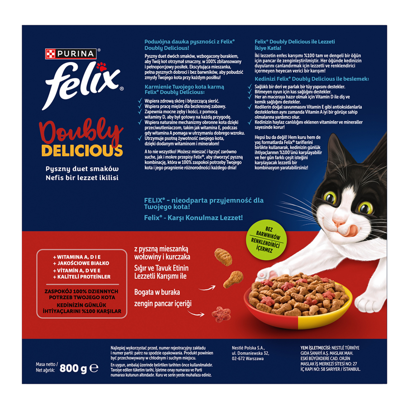 Felix Doubly Delicious Çifte Lezzet Sığır Etli 800 G - Görsel 2