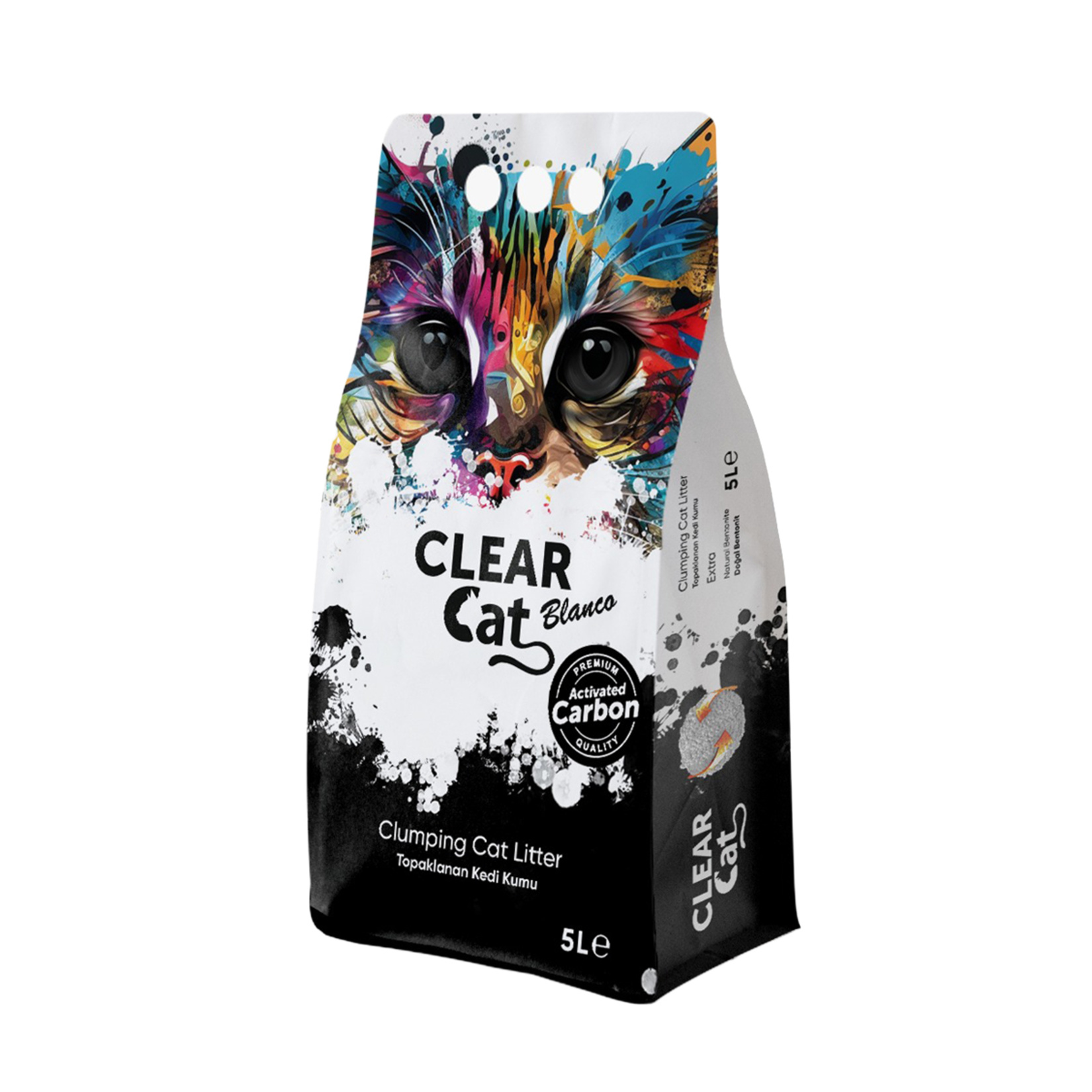 Clear Cat Blanco Aktif Karbon Kedi Kumu 5 L
