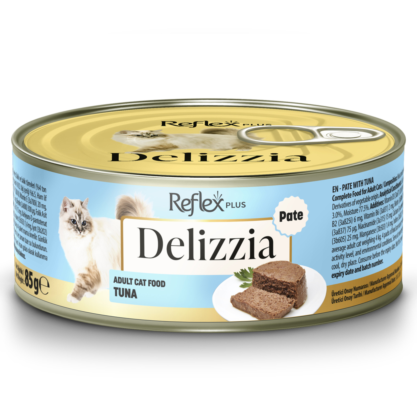 Reflex Plus Delizzia Ton Balıklı Yetişkin Kedi Maması 85 G