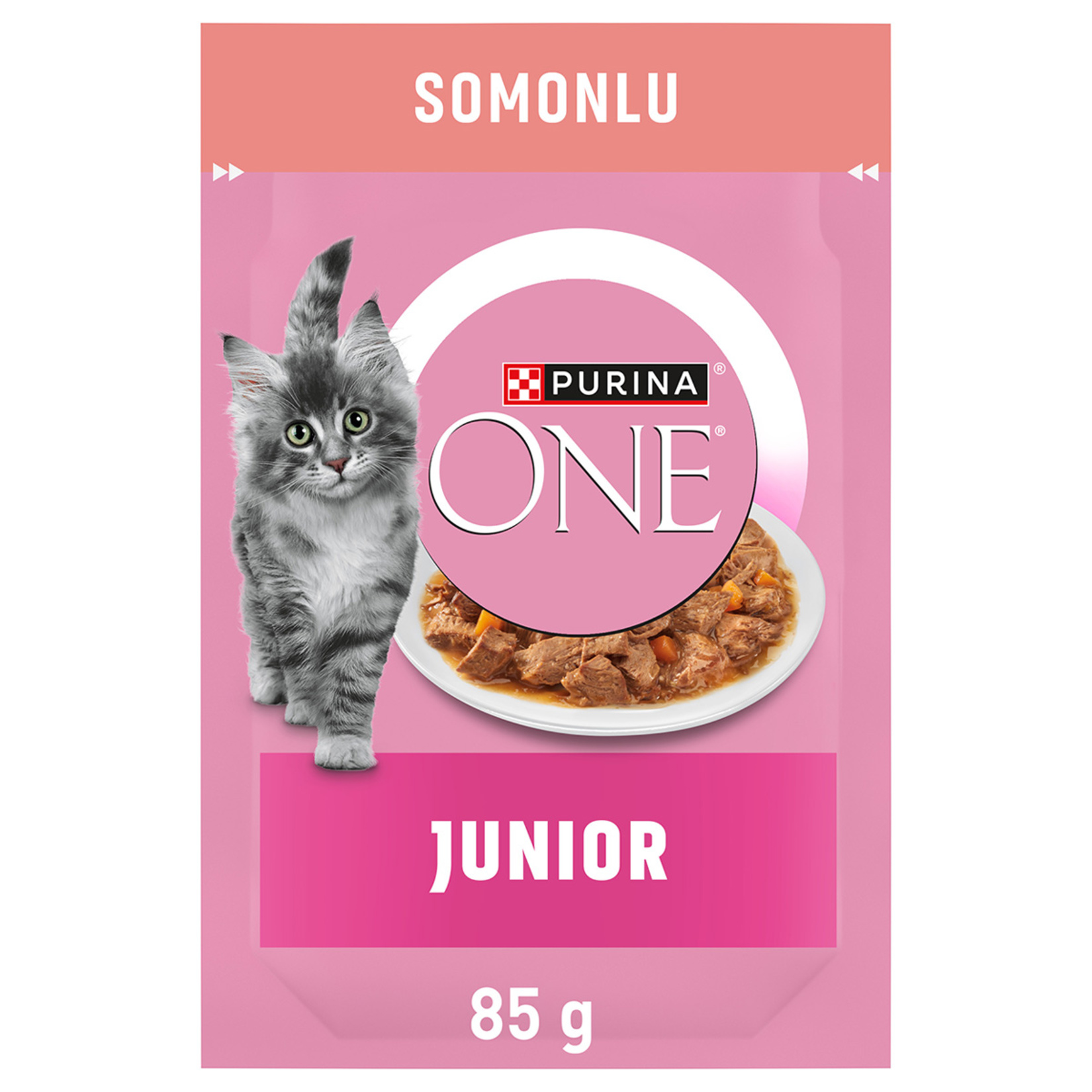 Purina One Somonlu Yavru Kedi Yaş Maması 85 G - Görsel 1