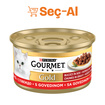 Gourmet Gold Soslu Sığır Etli Yaş Kedi Maması Konserve 85 G - Görsel 1