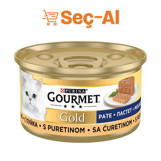 Gourmet Gold Kıyılmış Hindili Yaş Kedi Maması Konserve 85 G