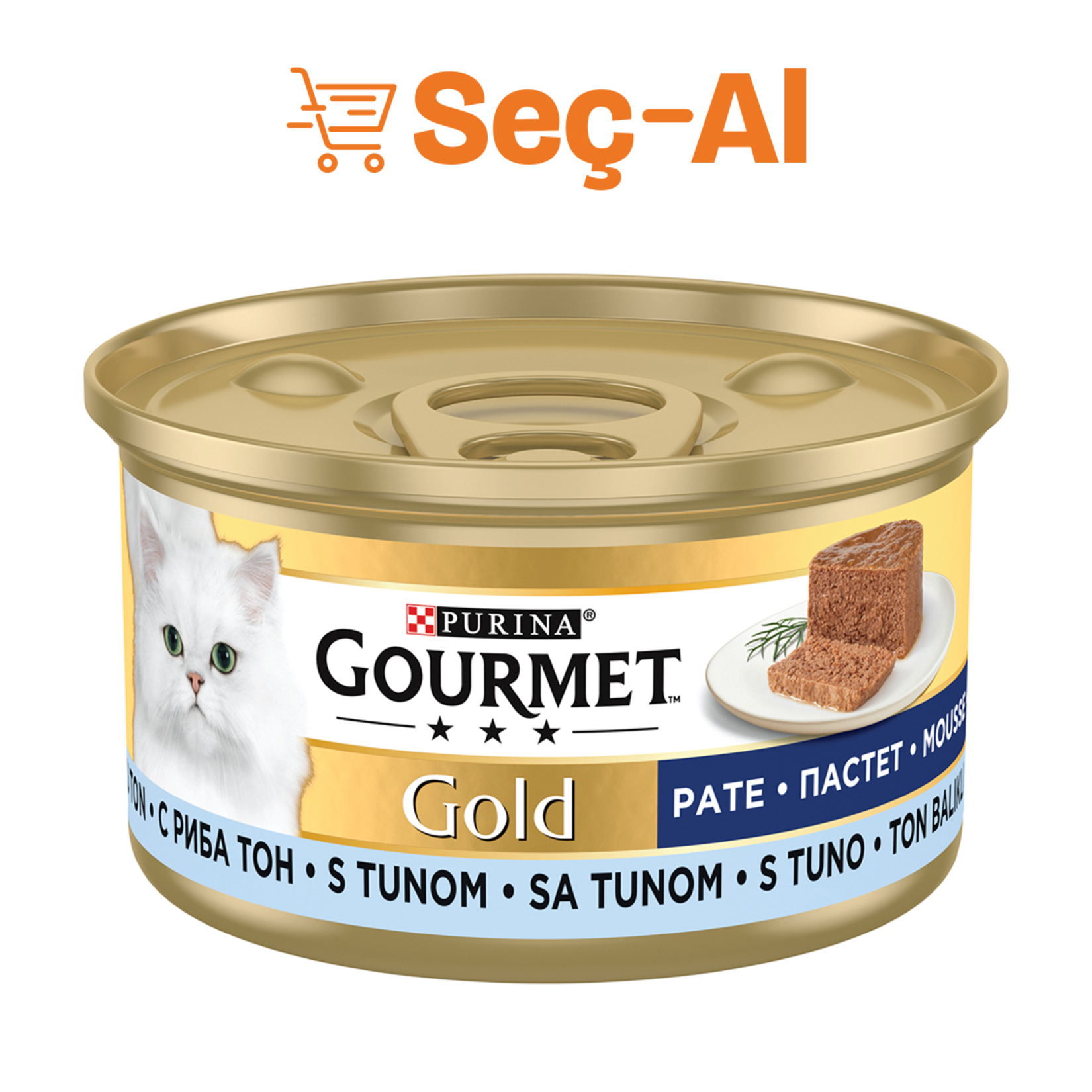 Gourmet Gold Kıyılmış Ton Balıklı Yaş Kedi Maması Konserve 85 G - Görsel 1