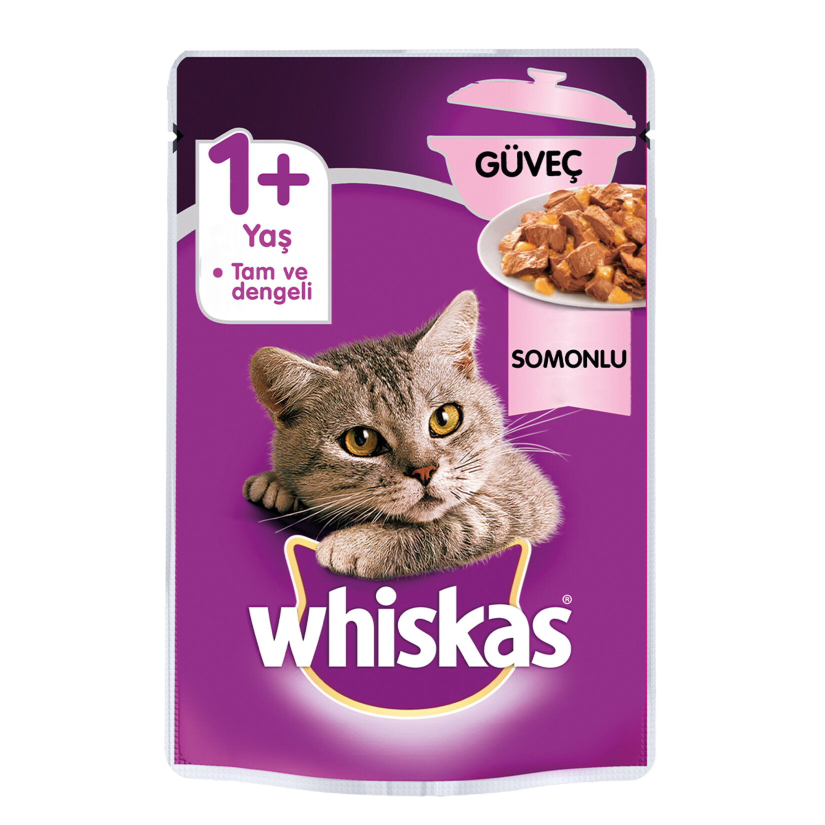 Whiskas Güveç Somonlu Yaş Mama 85 G