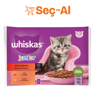 Whiskas Yavru Kediler İçin Paket Yaş Mama 4 x 85 G