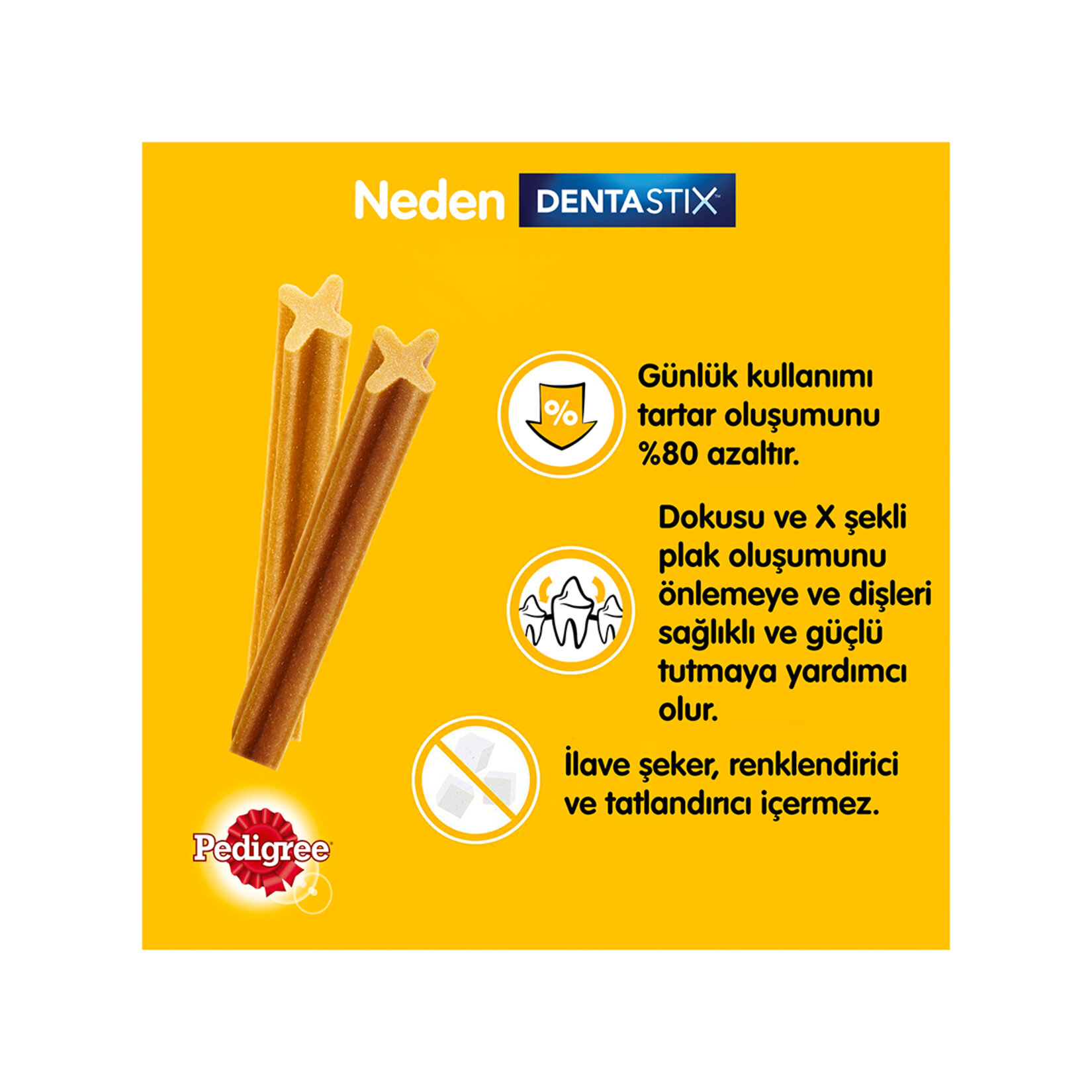 Pedigree Dentastix 3'lü Ödül Maması 77 G - Görsel 2