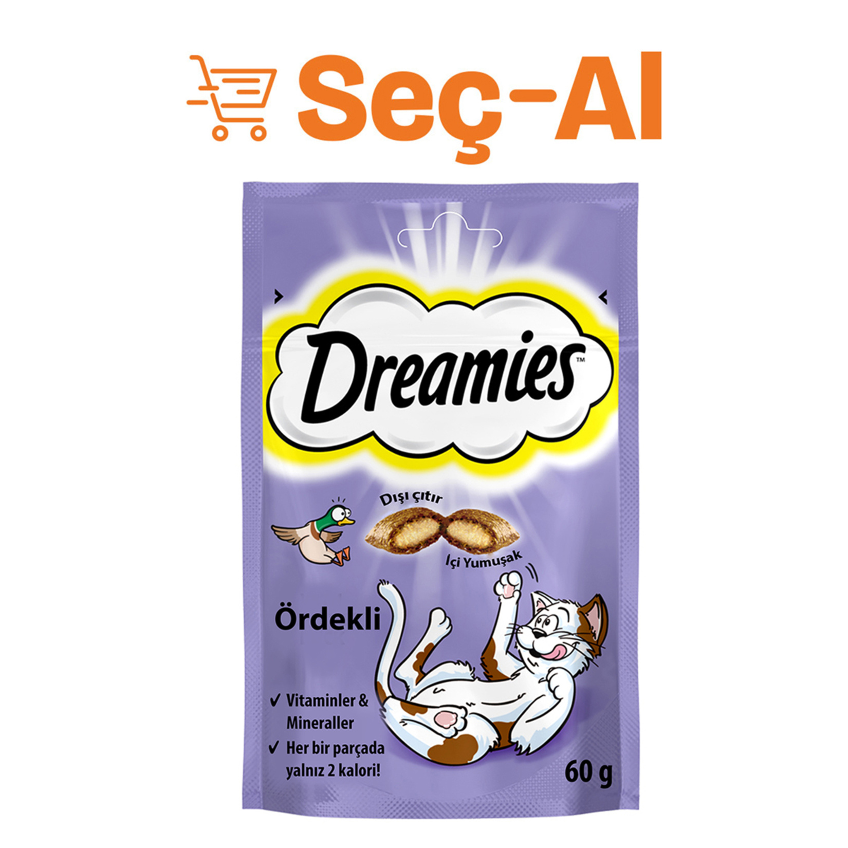 Dreamies Ördekli Kedi Ödül Maması 60 G - Görsel 1