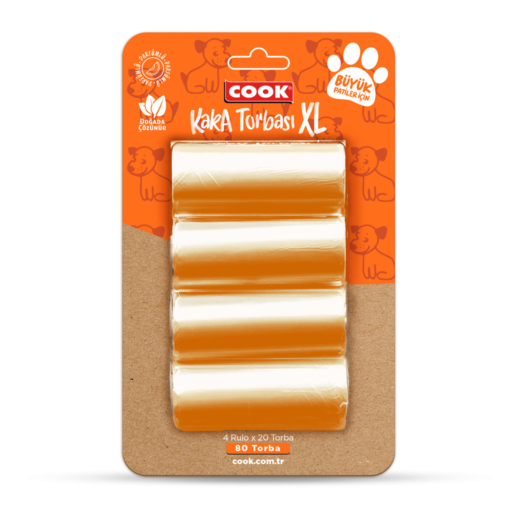 Cook Kaka Torbası Yedeği Blister 4 x 20'li XL - Görsel 1