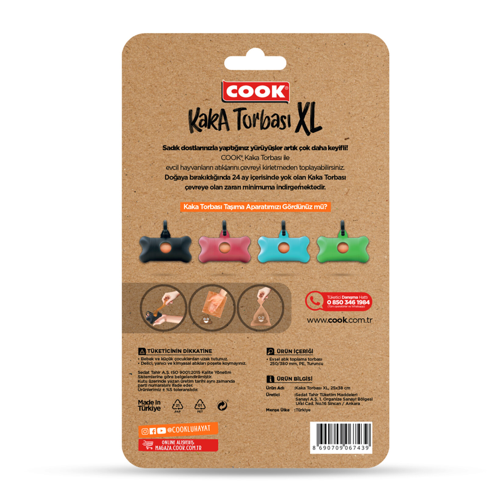 Cook Kaka Torbası Yedeği Blister 4 x 20'li XL - Görsel 2