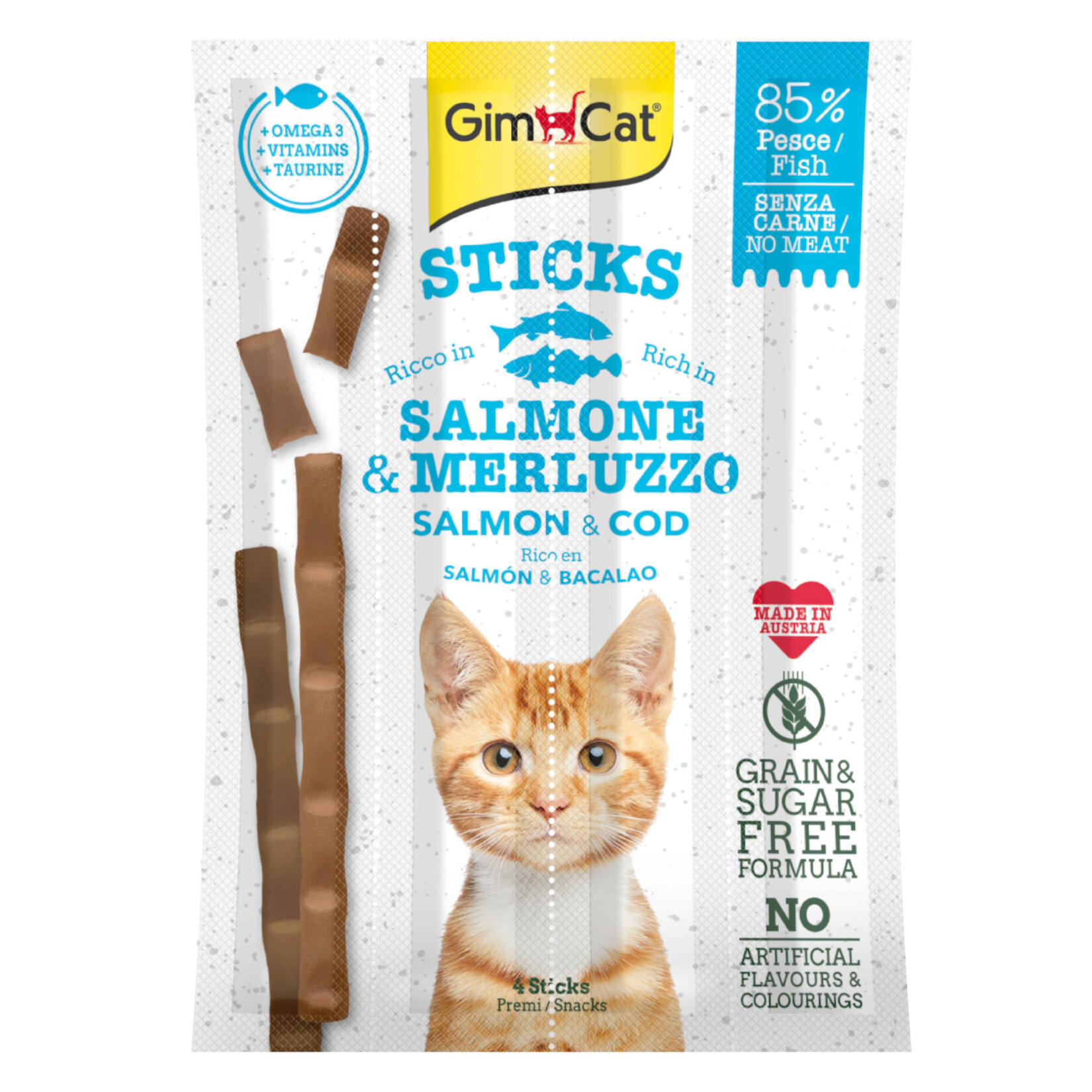 Gimcat Sticks Somon-Atlantik Morina Tahılsız Ödül 20 G
