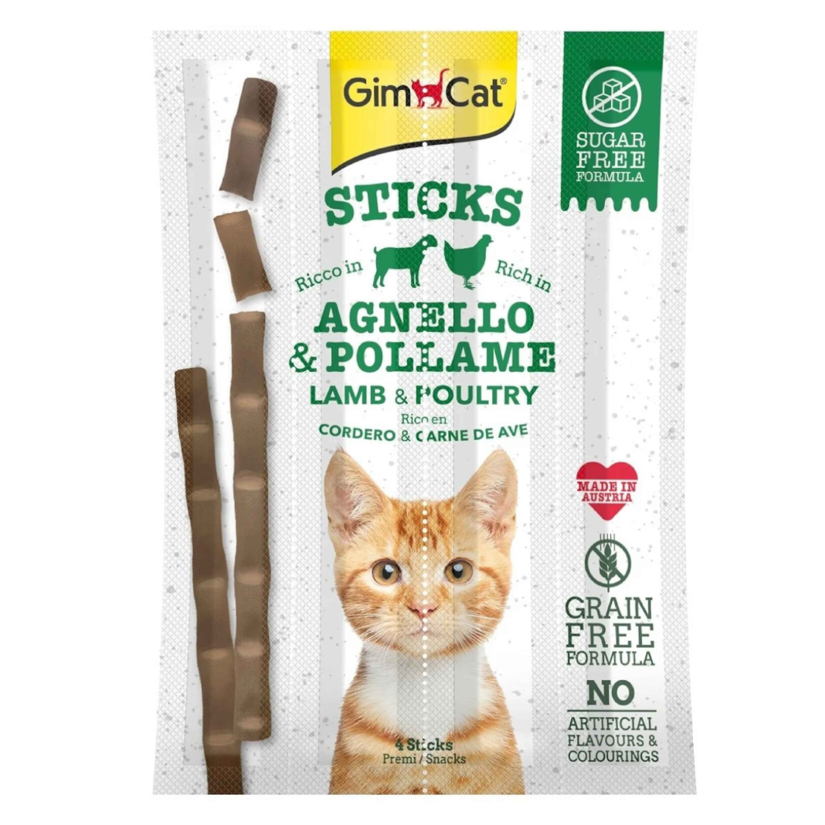 Gimcat Sticks Kuzu Etli Tavuk Tahılsız Ödül Çubukları 20 G