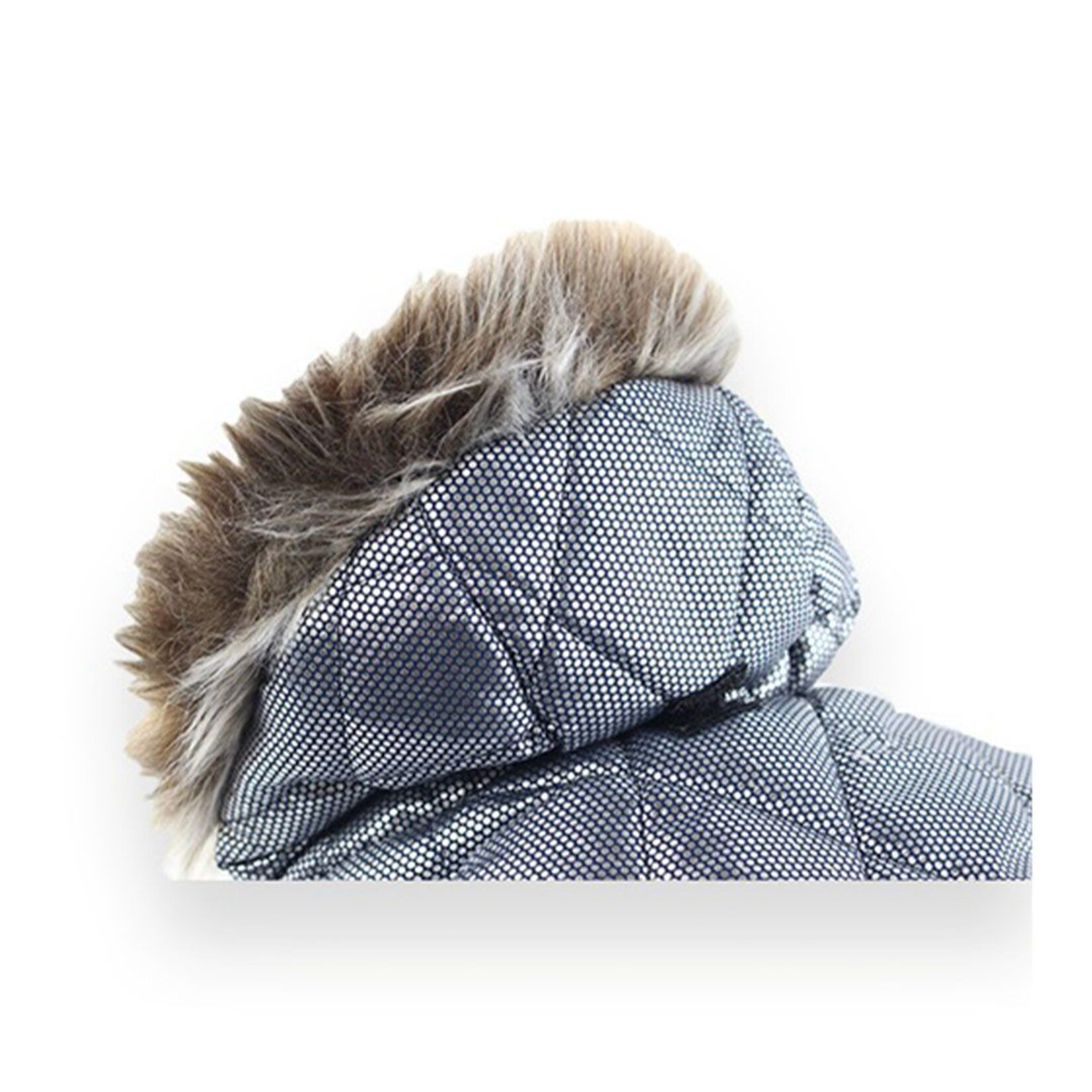 Zampa Shiny Kapüşonlu Mont Gri - M - Görsel 4