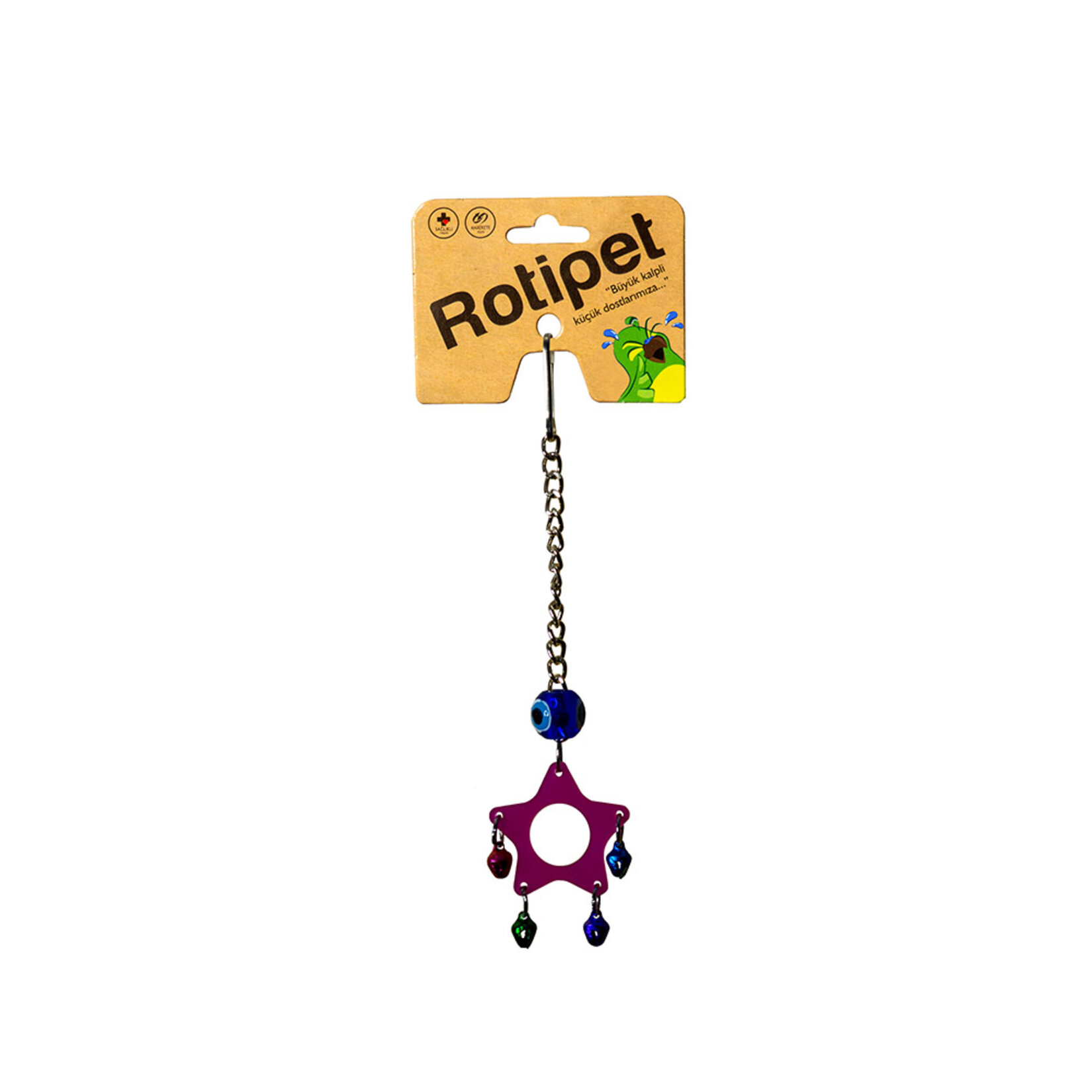 Rotipet Kuş Oyuncağı Akrilik Şekilli Sarkaç Yıldız