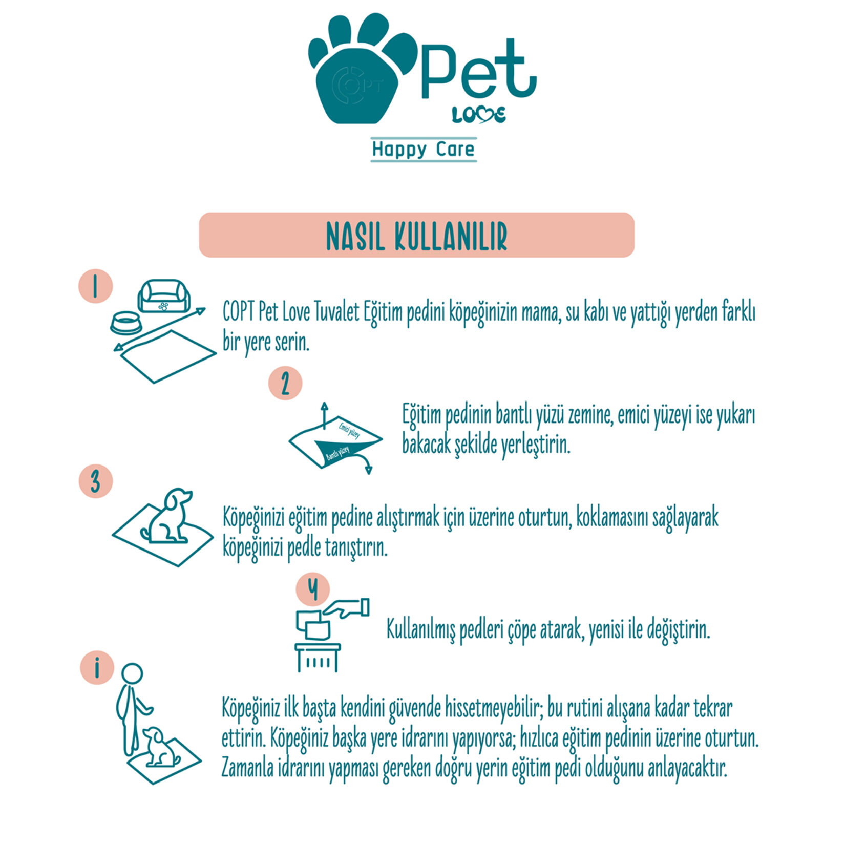 Pet Love Evcil Tuvalet Eğitim Pedi 30'lu - Görsel 4