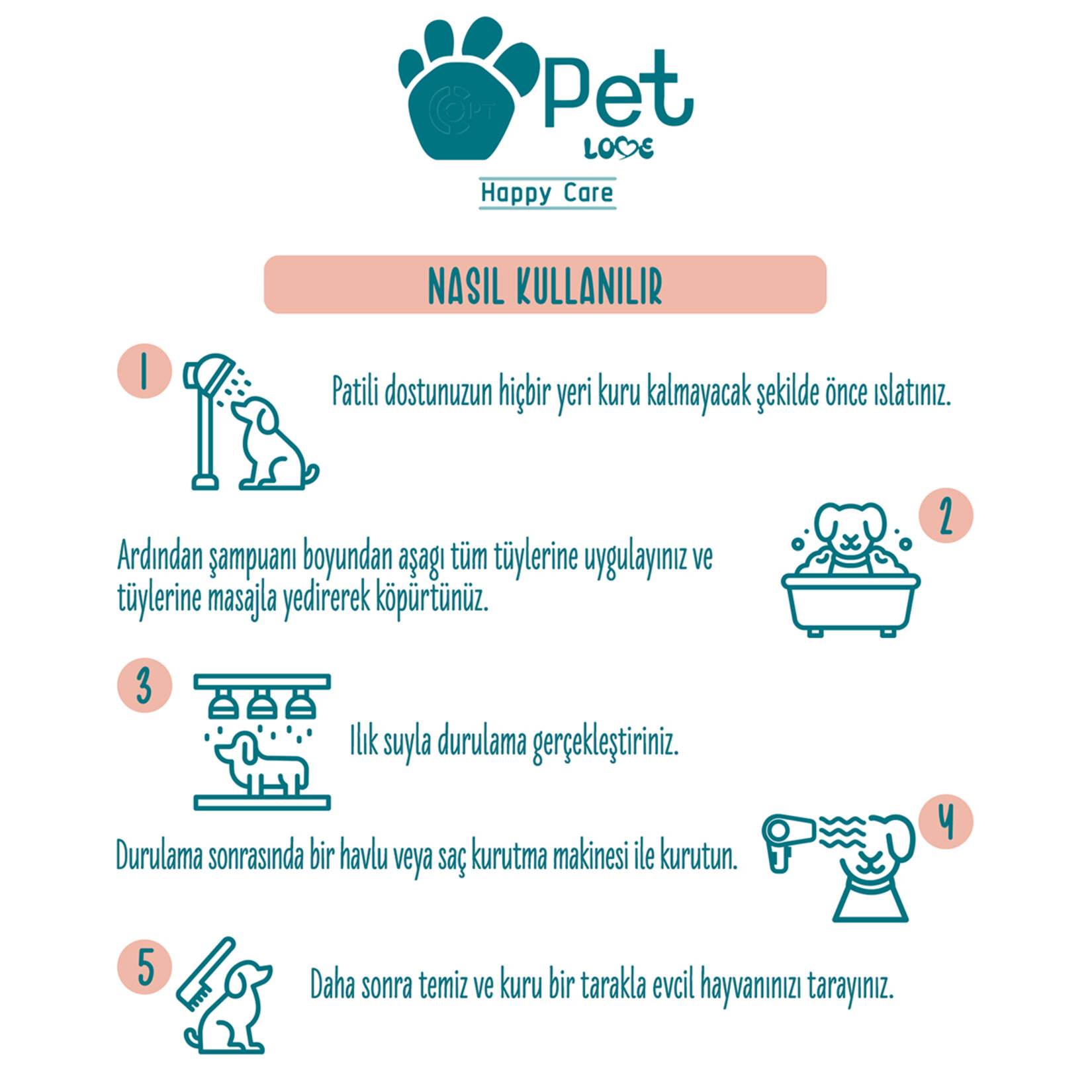 Pet Love Şampuan Çilek 500 Ml - Görsel 4