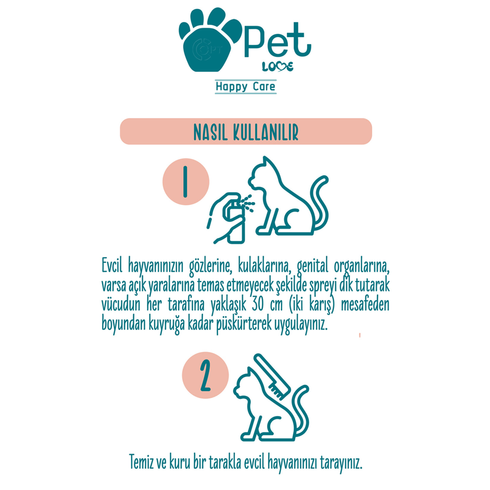 Pet Love Tüy Bakım Spreyi Çikolata 150 Ml - Görsel 4