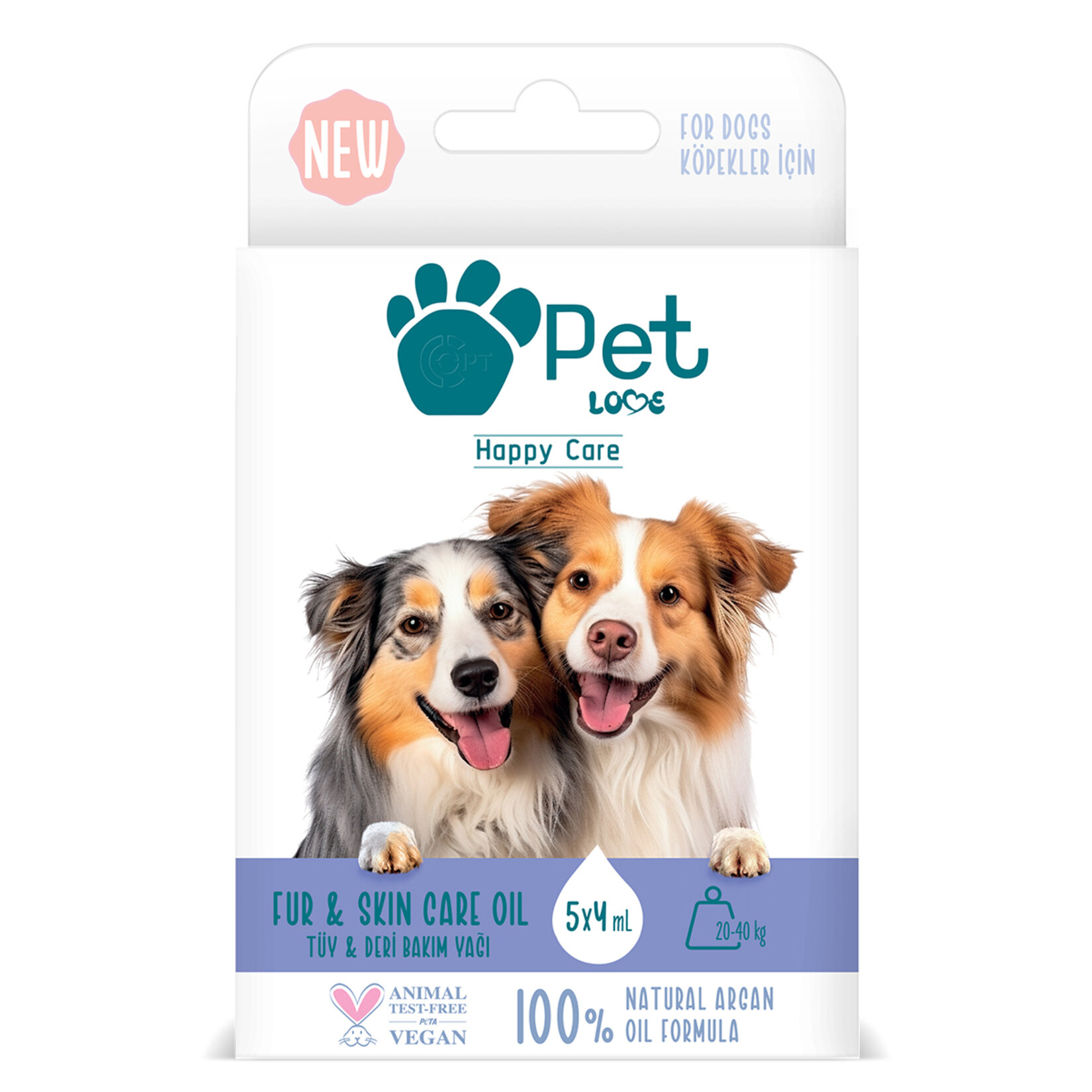 Pet Love Tüy Bakım Yağı 20-40 Kg Köpek 5*4 Ml - Görsel 1