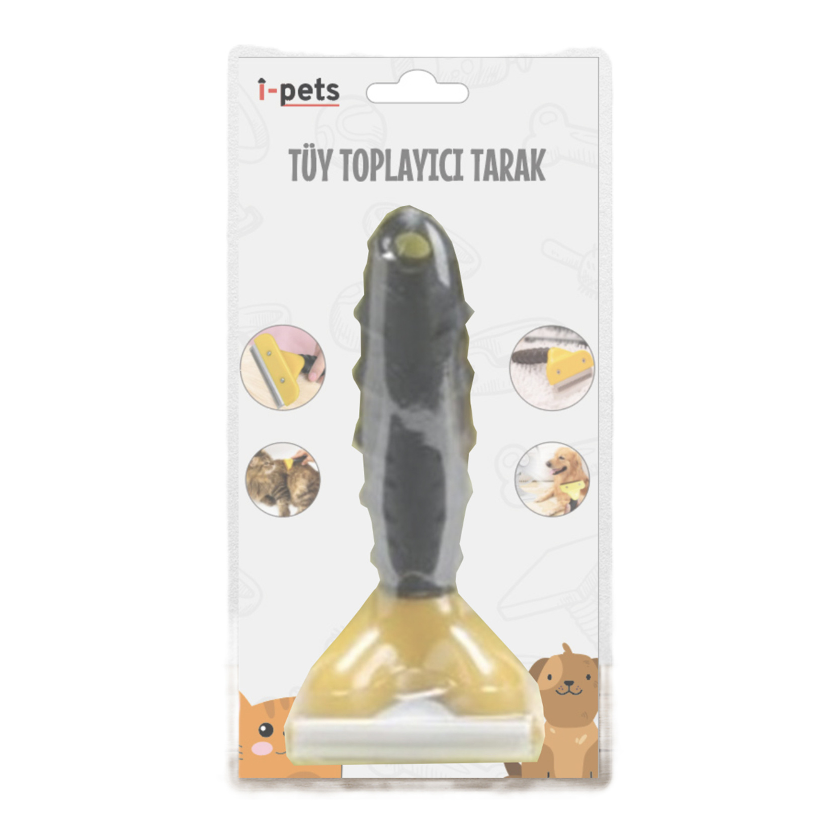i-Pets Tüy Toplayıcı Metal Tarak PT-80 - Görsel 1