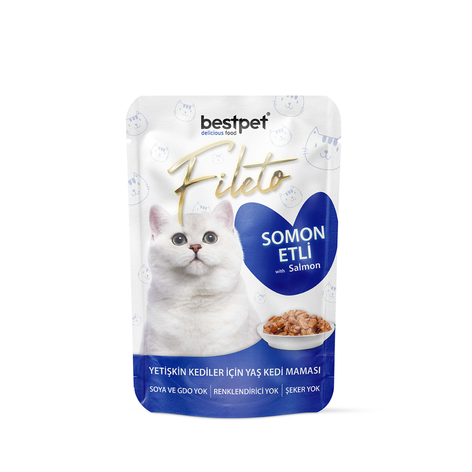 Bestpet Fileto Somon Balıklı Kedi Pouch 85 G