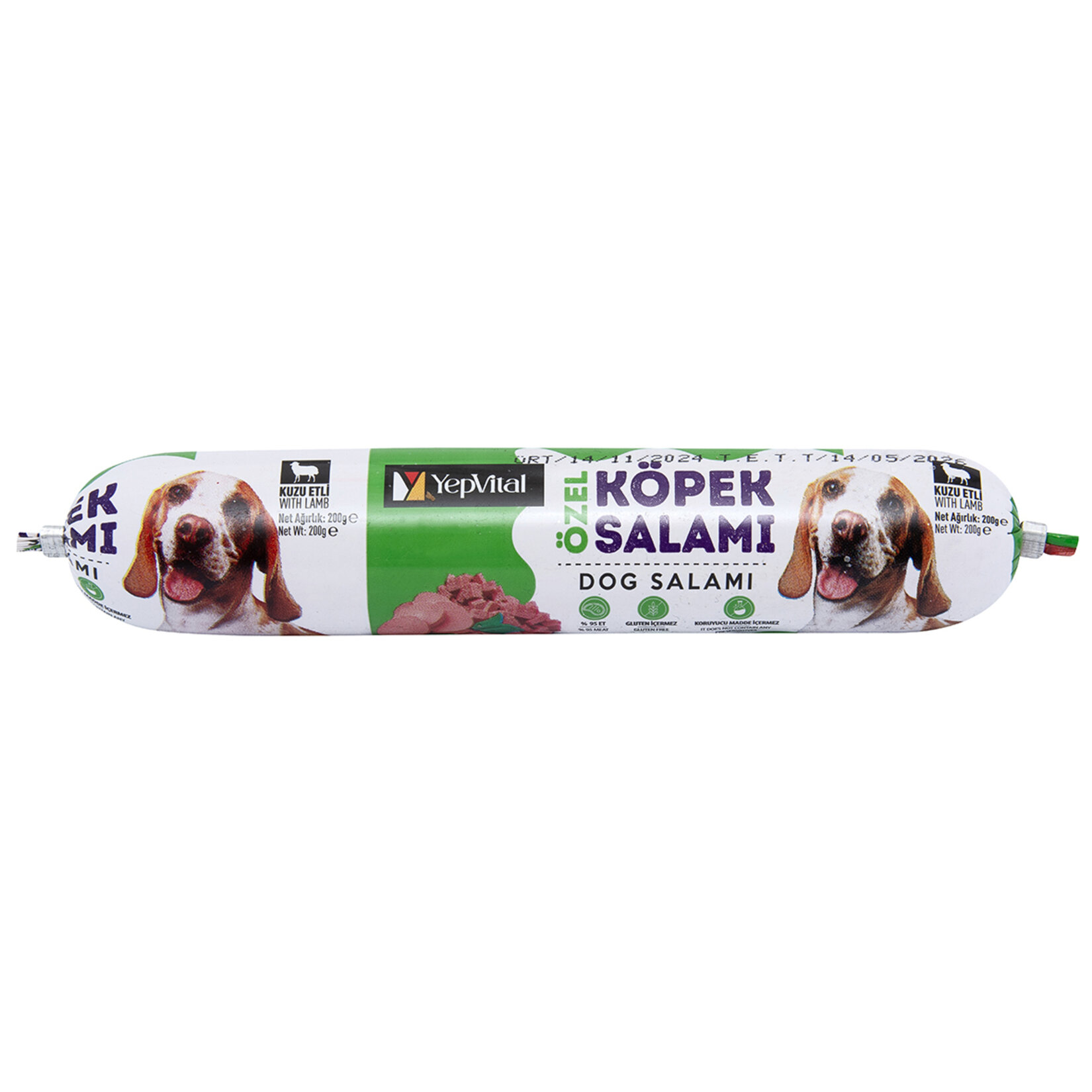 Yepvital Özel Kuzu Etli Köpek Salamı 200 G