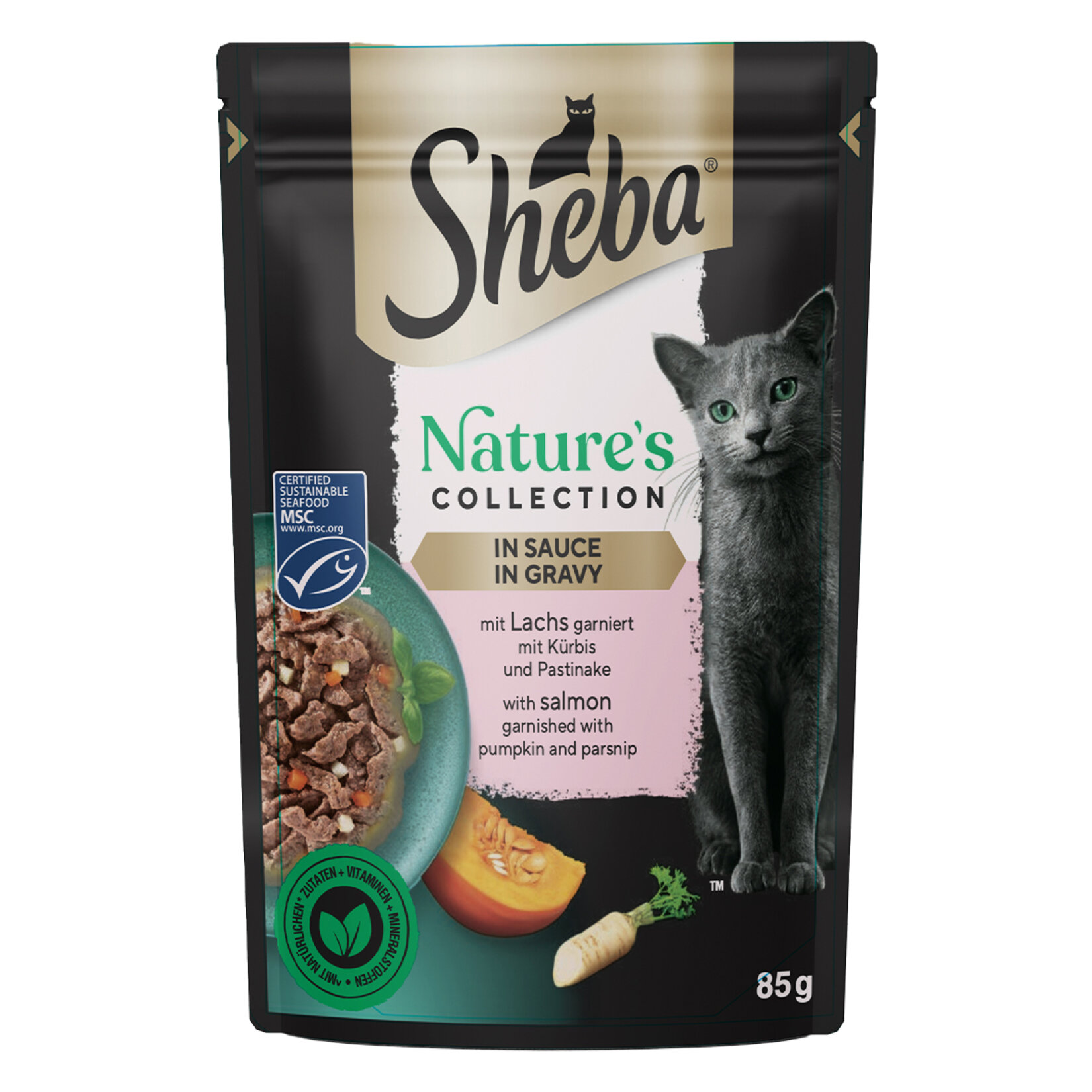 Sheba Balkabağı Ve Yaban Havucu İle Garnitür Somon 85 G - Görsel 1