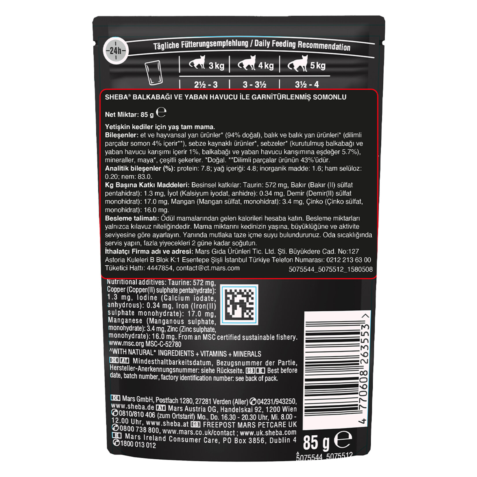 Sheba Balkabağı Ve Yaban Havucu İle Garnitür Somon 85 G - Görsel 2