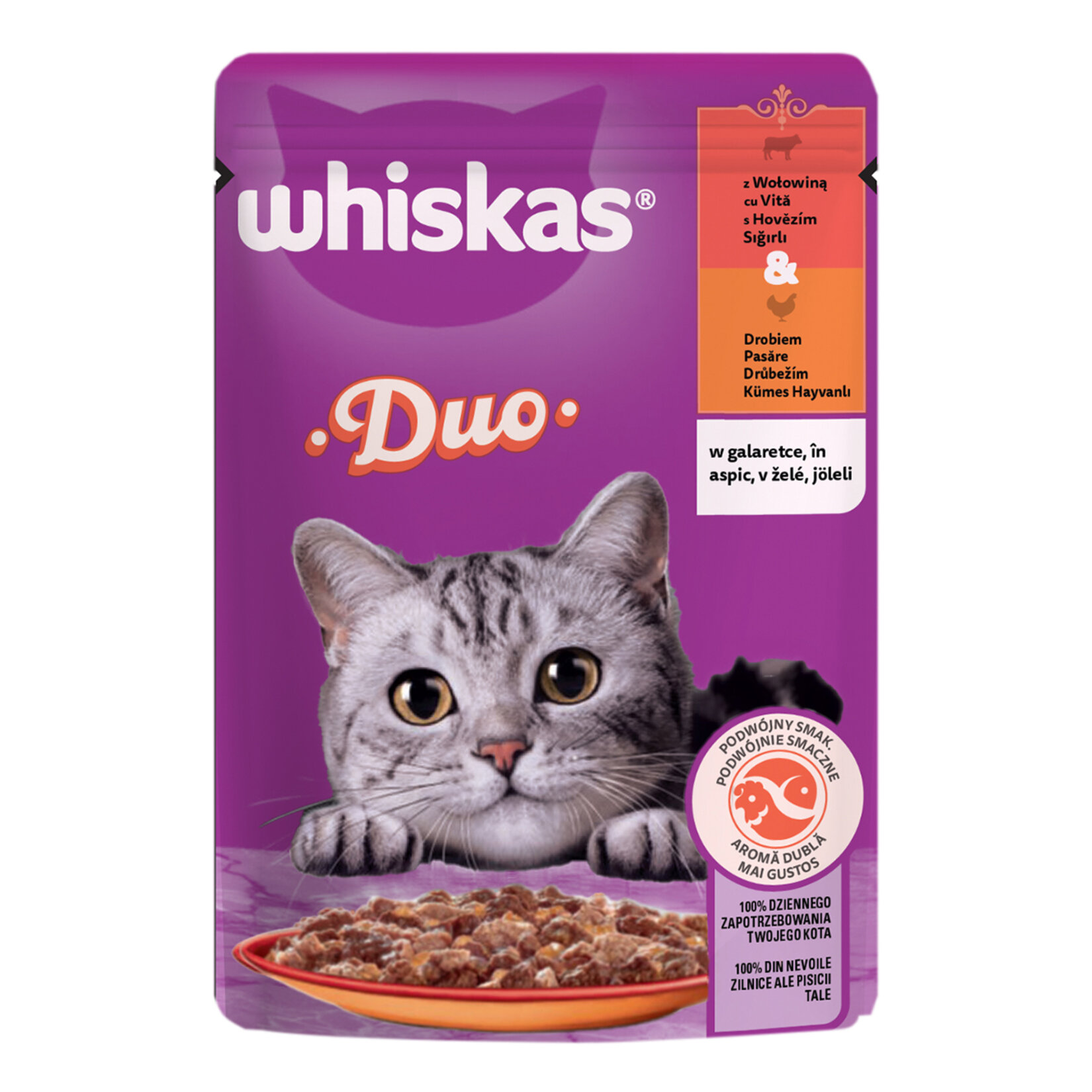 Whiskas Tasty Duo Sığırlı Ve Kümes Hayvanlı 85 G - Görsel 1