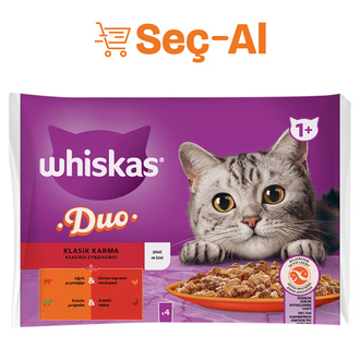Whiskas Tasty Duo Klasik Karma 4 X 85 G